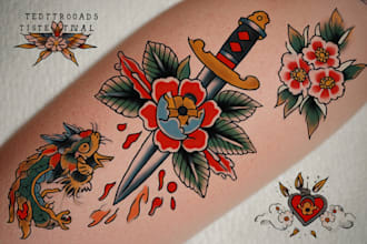 do traditional or old school tattoo designs for you
