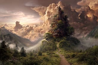 image manipulation, background change and photo composition