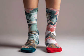 draw a sublimation socks design