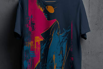 create retro vintage tshirt design for your clothing brand