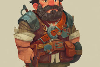 draw 2d game character illustration