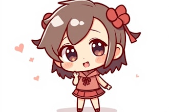 draw chibi character with cute art style