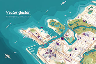 draw custom vector site maps or travel maps
