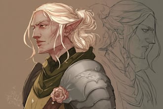 illustrate your ttrpg oc, vtm, fantasy, dnd character art