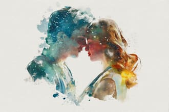 draw digital watercolor illustration