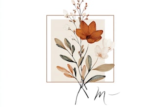do botanical boho logo with full branding