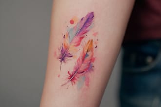 create a watercolor tattoo design