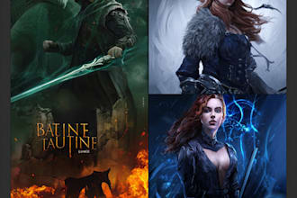 create professional horror book cover, romance book and dark cover design