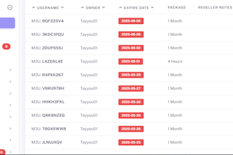create iptv reseller panel with credits, iptv admin panel