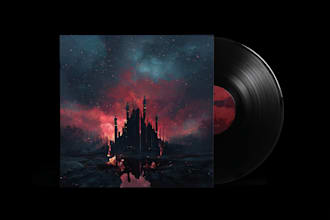 create dark custom album cover
