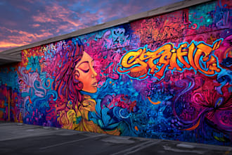 design graffiti designs, murals and wall arts