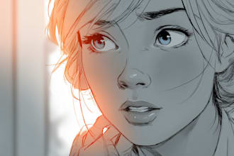 raw retro comic book illustration style storyboard
