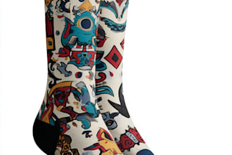 draw custom sublimation sock design