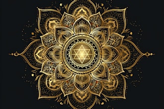 create mystical spiritual sacred geometry logo for you