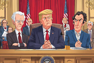 draw political cartoon and caricature