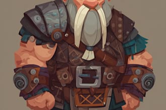 draw 2d game character illustration