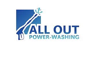 pressure washing and power washing or janitorial logo