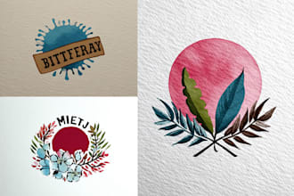 create watercolor, perfect party, events and birthday logo