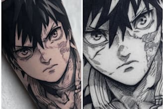 make anime tattoo design
