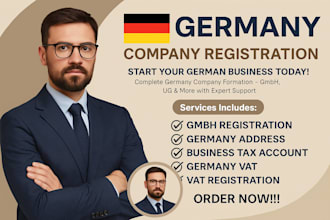 register your company in UK, germany, france, italy with vat number