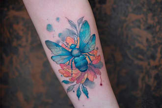 design a amazing watercolor tattoo for you