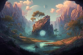 make stunning fantasy landscapes, fast