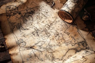 draw fantasy map illustration