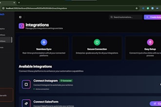 develop business websites with integrated automation features