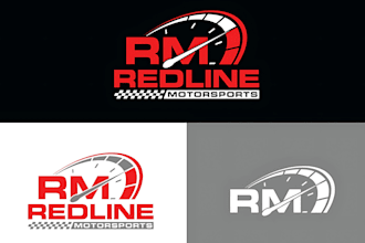 do motorsports car bike racing team or club logo design