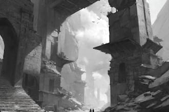 draw awesome environment concept art