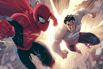 draw superhero comic book comic illustration