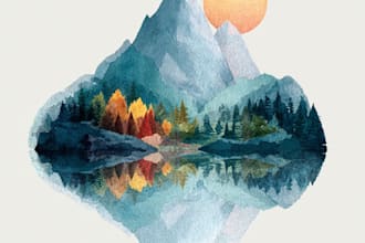 paint landscapes in watercolor