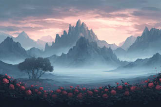 create fantasy book illustrations of characters, landscapes
