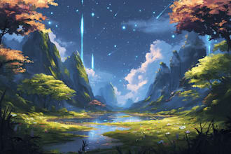 create a realistic landscape or background illustration