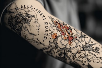 create a traditional or old school style tattoo design