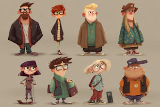 design awesome comic and cartoon style characters