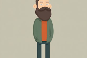 create cartoon character or avatar in vector