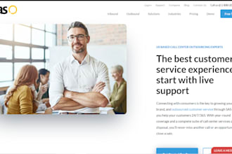 design call centre website redesign telecommunication company call shop bpo