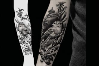 do unique customized realism tattoo design