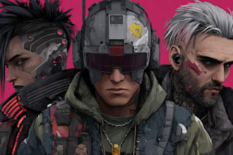 create amazing cyberpunk, sci fi, and portrait artwork