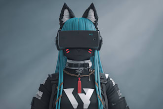make vrchat avatar avi character, vr vrc model, nsfw furry art avatar chat