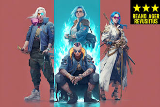 design sci fi, cyberpunk, mecha character design for you