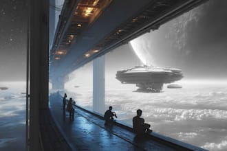 create sci fi concept art and futuristic illustrations