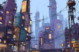 create stunning futuristic sci fi cityscapes with cinematic