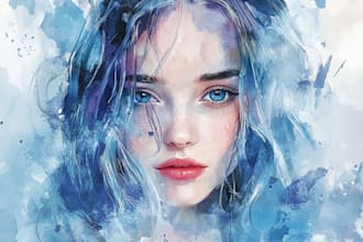 draw a digital watercolor illustration