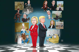create political and editorial cartoons