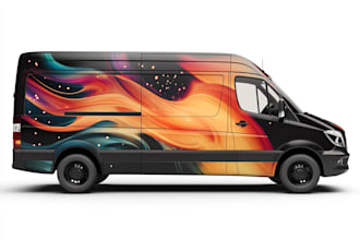 van wrap design, car wrap design, truck wrap design