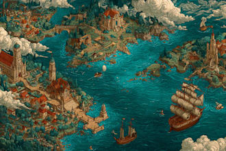 design cartoon map with custom locations or fantasy