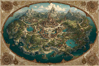 make a fantasy map illustration