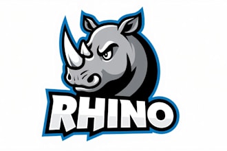 make eye catching angry rhino head logo for you  with unlimited revision
